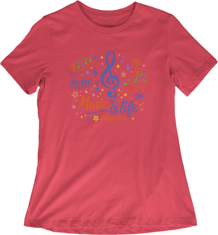 Red Unisex Shirt - Music is life